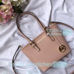 Michael Kors YKK Zipper Pink Genuine Leather Copy Mini Shopping Bag